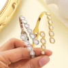 Cross-border titanium steel stainless steel bracelet, vacuum electroplated 18K gold, retro open spring women's jewelry, high-end accessory bracelet, wear-resistant and corrosion-resistant details Picture